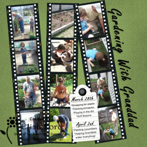 Gardening with Granddad MDS scrapbook page