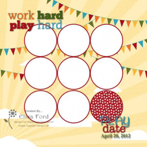 MDS digital scrapbook page play date