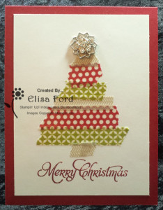 Washi Tape Christmas Card - Visit http://www.mirrorimagecrafts.com for details and more projects!